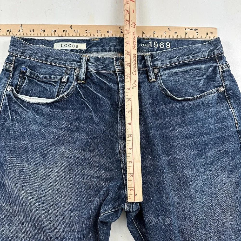 Y2K Gap 1969‎ Loose Fit Jeans Mens 36x32 Blue Denim Baggy Wide Leg Grunge Skater